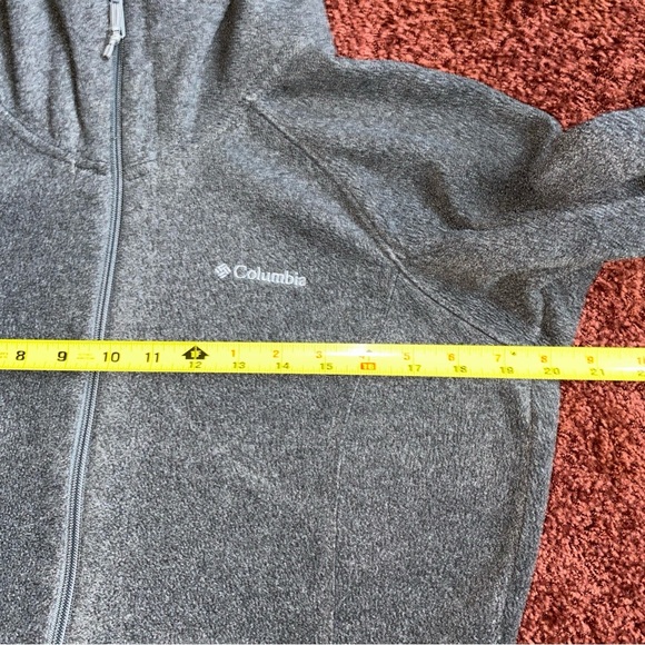 Columbia Benton Springs II Long Fleece Hoodie Jacket Womens Medium Gray Hiking - Picture 2 of 7